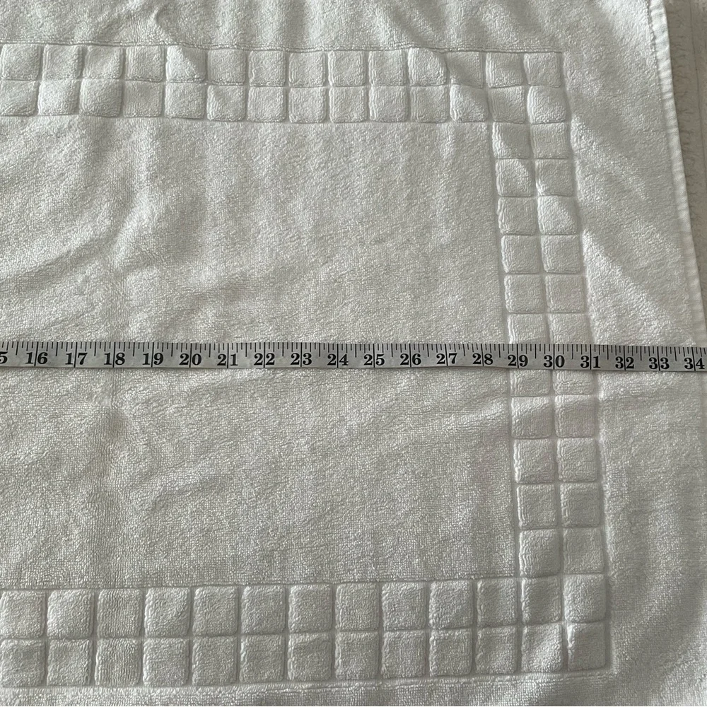 Chelsea Collection 100% Cotton Towel Bath Mat Set of 2 White